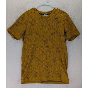 Gymshark A2A9P Performance Seemless T-shirt Mens Large Short Sleeve Gold